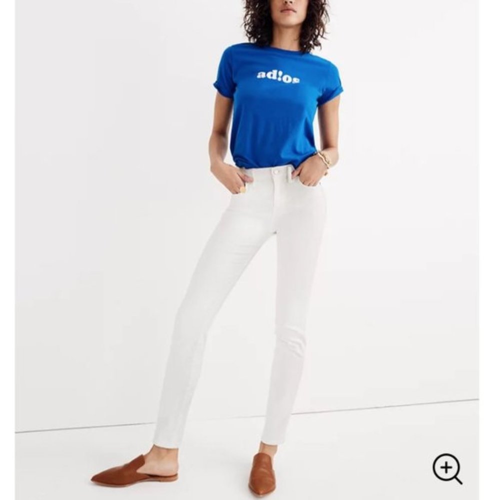 Madewell 9" High-Rise Skinny Jeans White Size 26